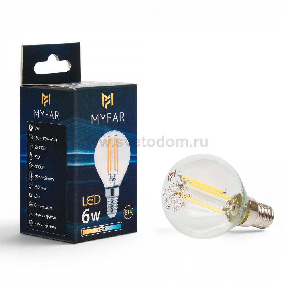 Лампочка светодиодная Base14 MB1004E14-6W4K