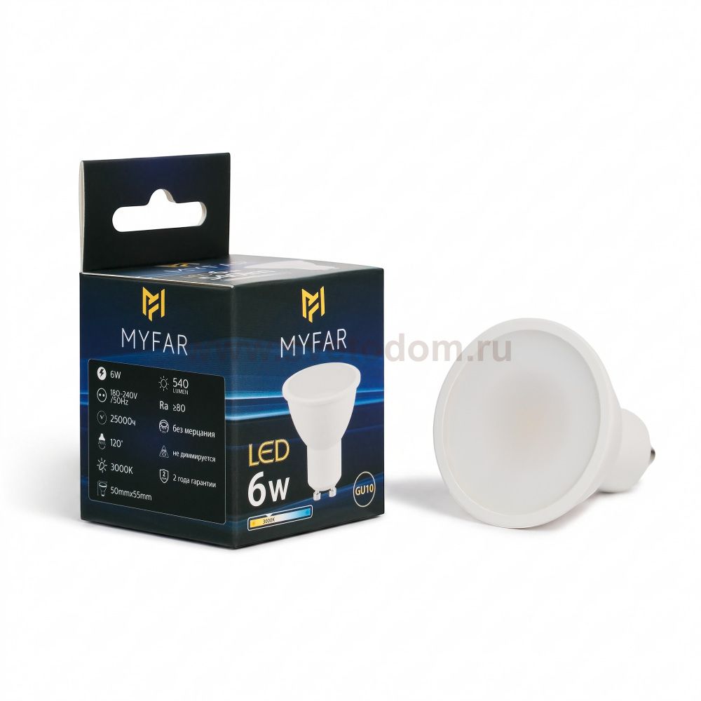Лампочка светодиодная Base10 MB1201GU10-6W3K