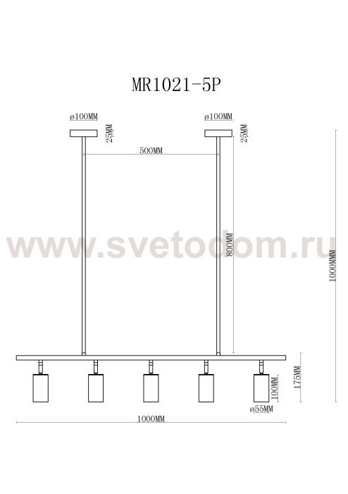 Подвесной светильник Dereck MR1021-5P MyFar