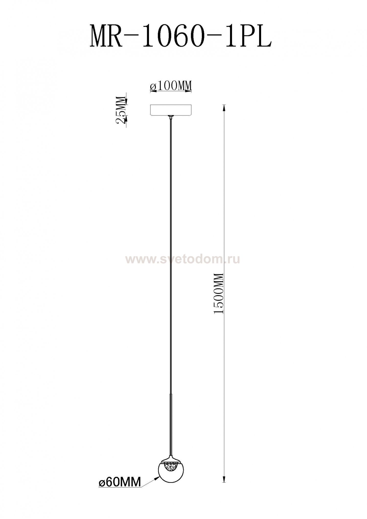 Подвесной светильник Kollins MR1060-1PL MyFar
