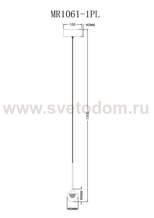 Подвесной светильник Kollins MR1061-1PL