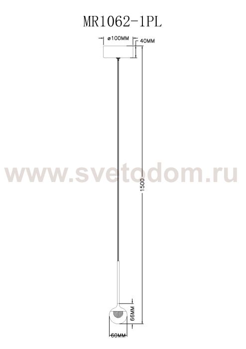 Подвесной светильник Kollins MR1062-1PL