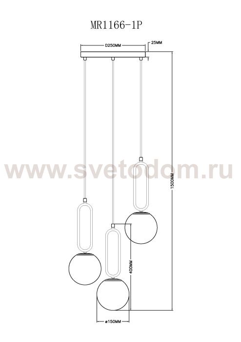 Подвесной светильник Pierre MR1166-1P