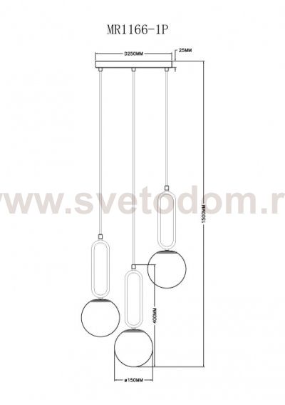 Подвесной светильник Pierre MR1166-1P