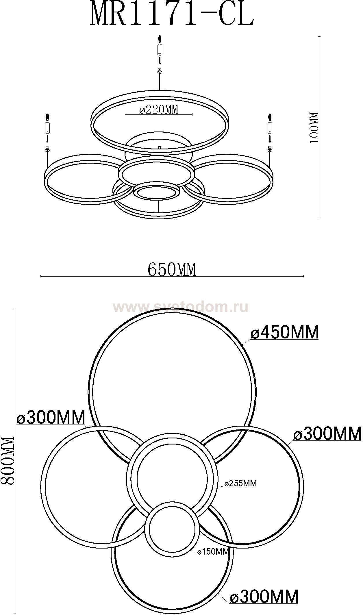 Потолочная люстра Nora MR1171-CL MyFar