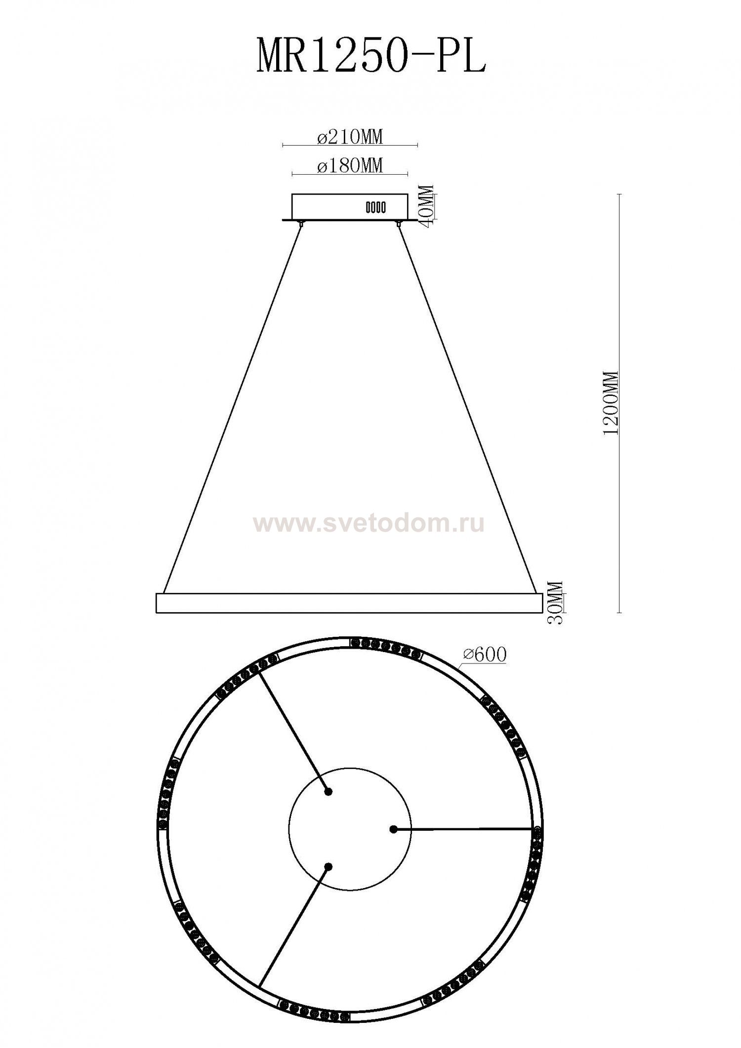 Подвесная люстра Lucas MR1250-PL MyFar
