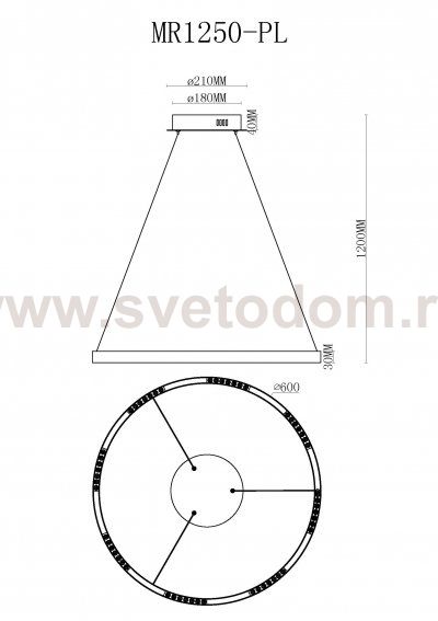 Подвесная люстра Lucas MR1250-PL MyFar