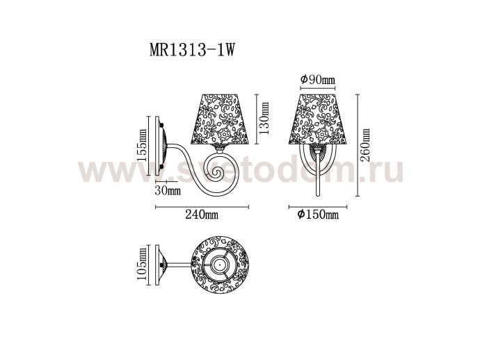 Бра Luna MR1313-1W