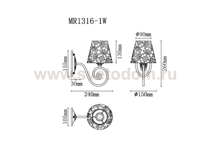 Бра Luna MR1316-1W