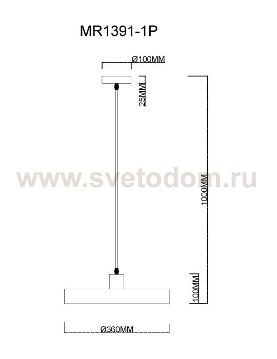 Подвесной светильник Ria MR1391-1P MyFar