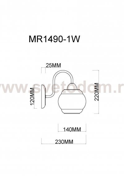 Бра Kris MR1490-1W MyFar