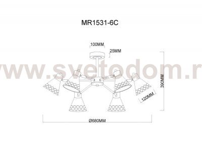 Потолочная люстра Chilly MR1531-6C MyFar