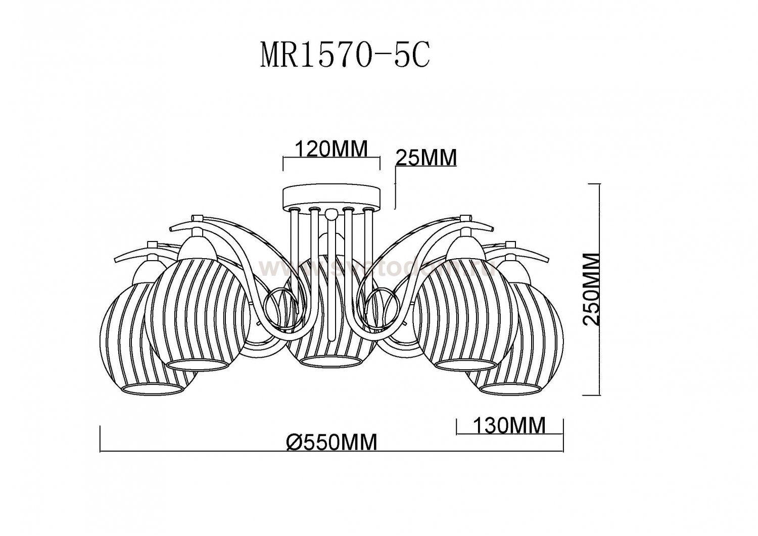 Потолочная люстра Daniella MR1570-5C MyFar