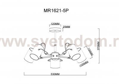 Потолочная люстра Sara MR1621-5P MyFar