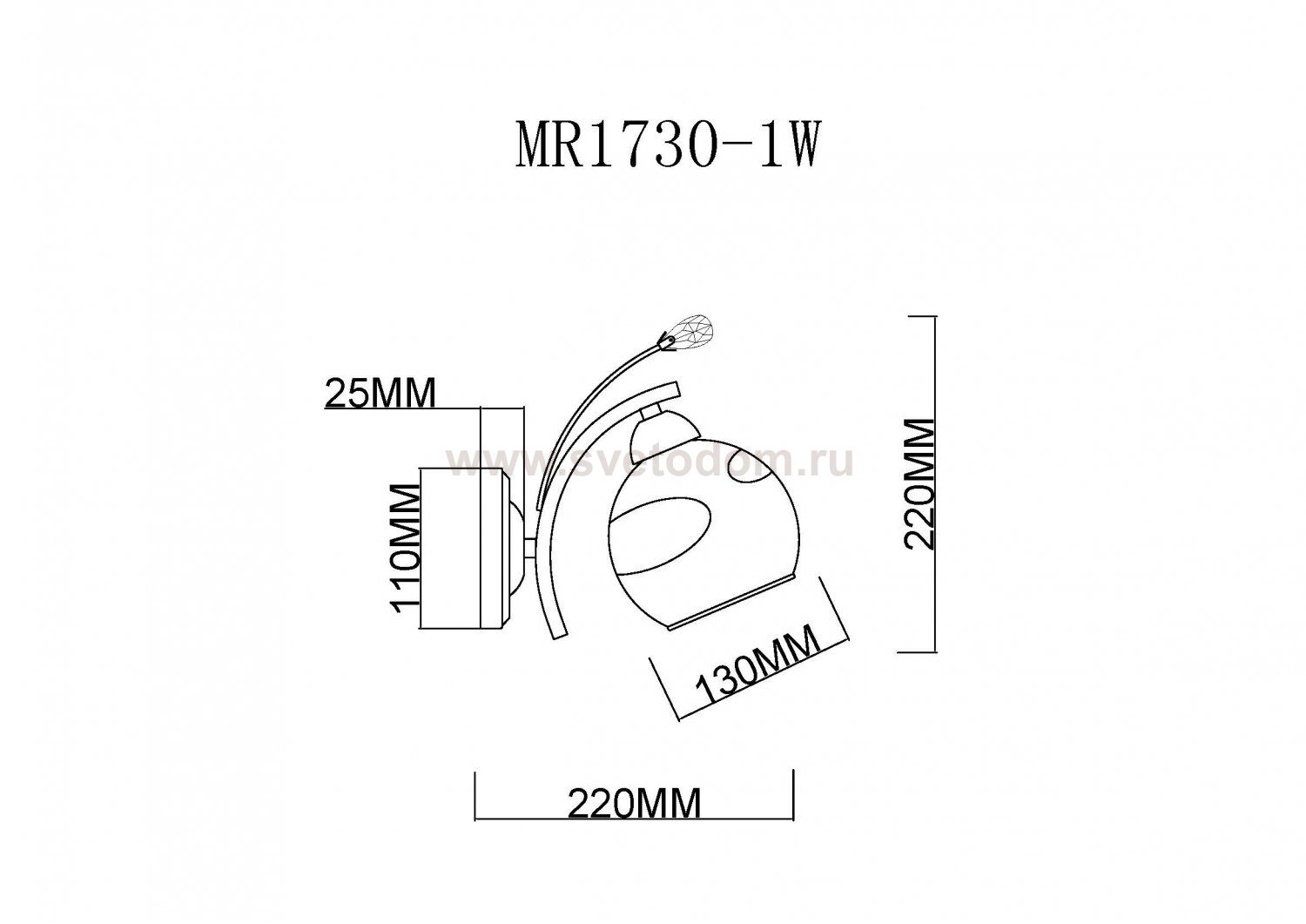 Бра Stella MR1730-1W MyFar