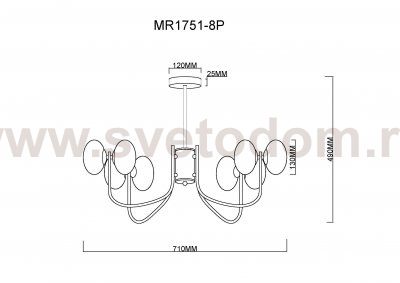Потолочная люстра Scott MR1751-8P MyFar