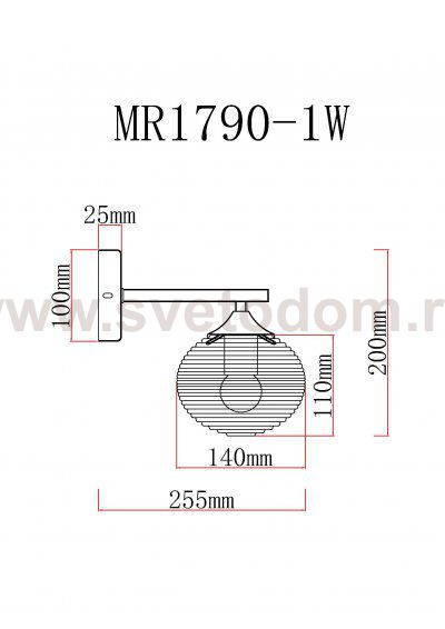 Бра Gloria MR1790-1W MyFar