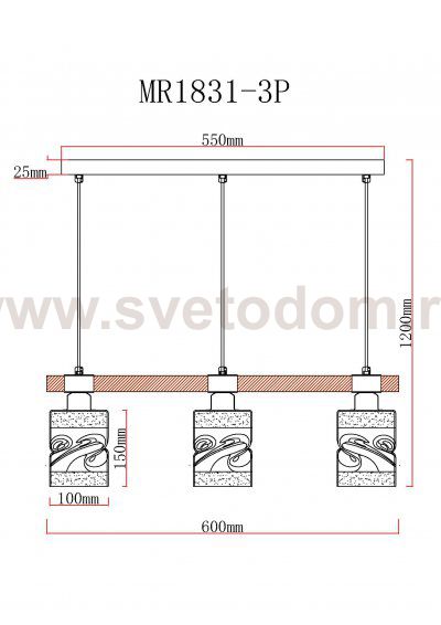 Подвесной светильник Olivia MR1831-3P MyFar