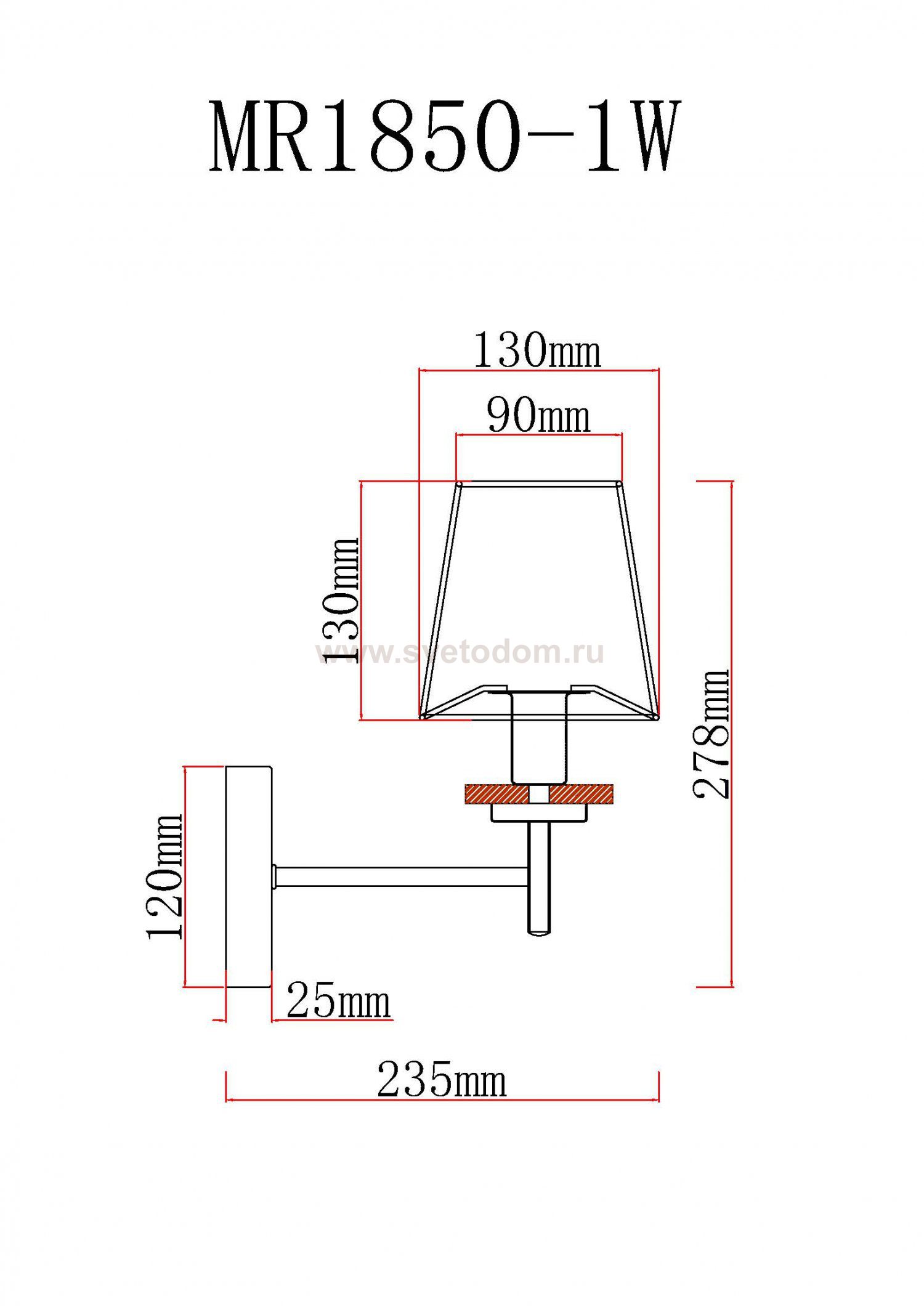 Бра Daniel MR1850-1W MyFar