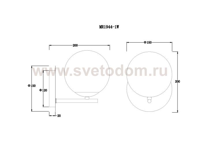 Бра Aerton MR1944-1W
