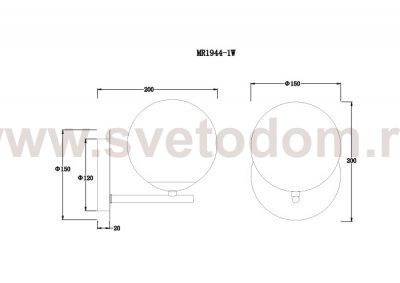 Бра Aerton MR1944-1W