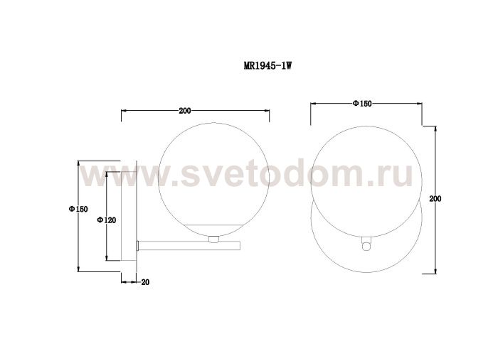 Бра Aerton MR1945-1W