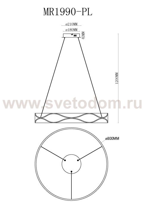 Подвесная люстра Stefan MR1990-PL MyFar