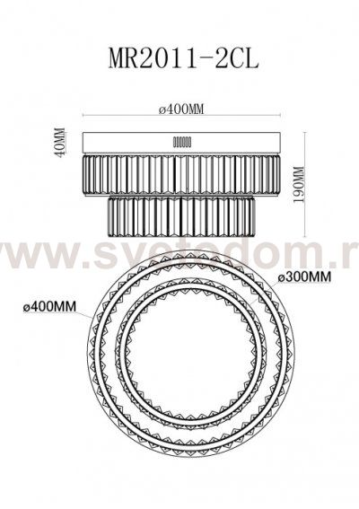 Потолочная люстра Irina MR2011-2CL MyFar