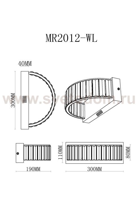 Настенный светильник Irina MR2012-WL MyFar