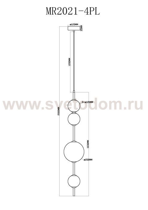 Подвесной светильник Violla MR2021-4PL