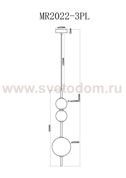 Подвесной светильник Violla MR2022-3PL