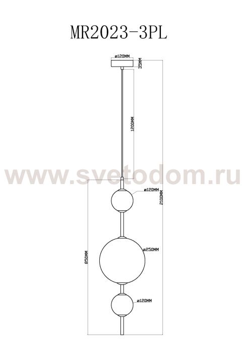 Подвесной светильник Violla MR2023-3PL