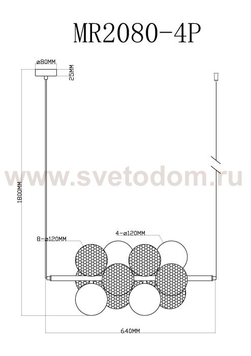 Подвесной светильник Michelle MR2080-4P