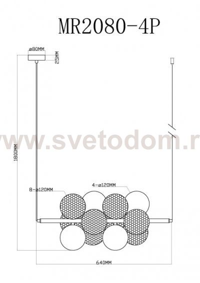 Подвесной светильник Michelle MR2080-4P