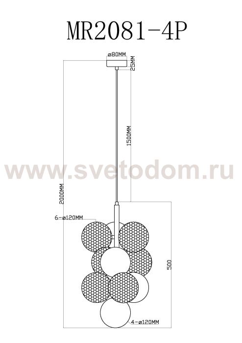 Подвесной светильник Michelle MR2081-5P