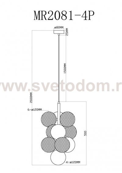 Подвесной светильник Michelle MR2081-5P