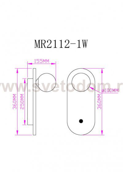 Настенный светильник Juliet MR2112-1W