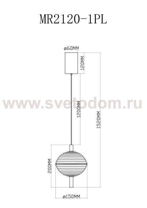 Подвесной светильник Claire MR2120-1PL