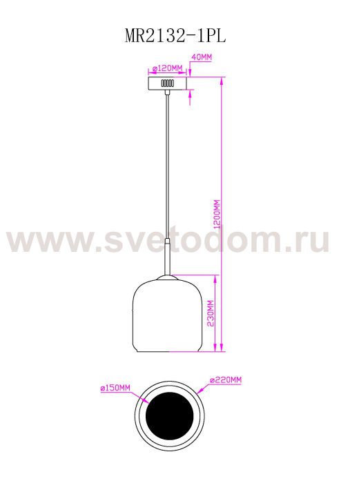 Подвесной светильник Charlie MR2132-1PL