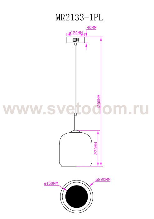 Подвесной светильник Charlie MR2133-1PL