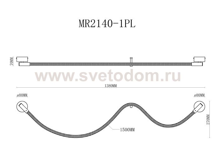 Настенный светильник Kenneth MR2140-1WL
