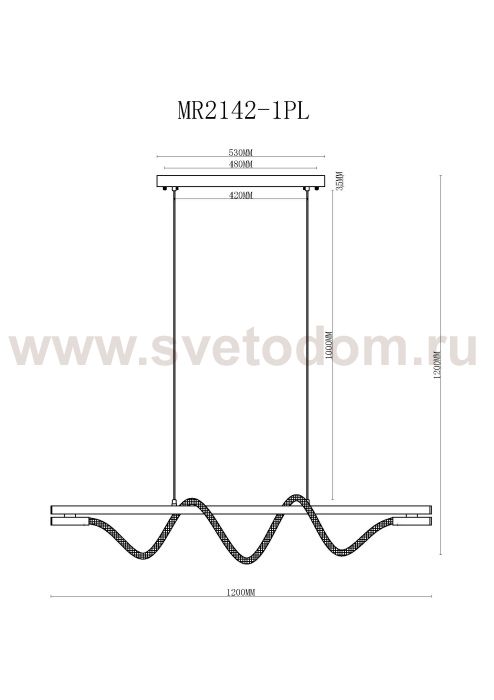 Подвесной светильник Kenneth MR2142-1PL