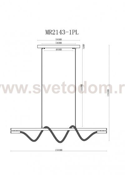 Подвесной светильник Kenneth MR2143-1PL