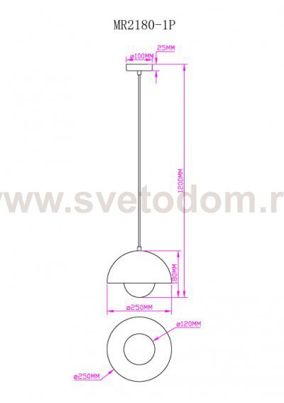 Подвесной светильник Dorothy MR2180-1P