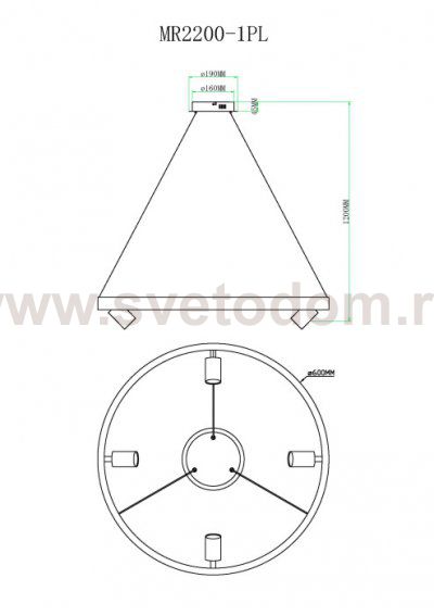 Подвесной светильник James MR2200-1PL