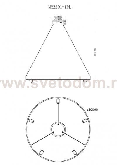 Подвесной светильник James MR2201-1PL