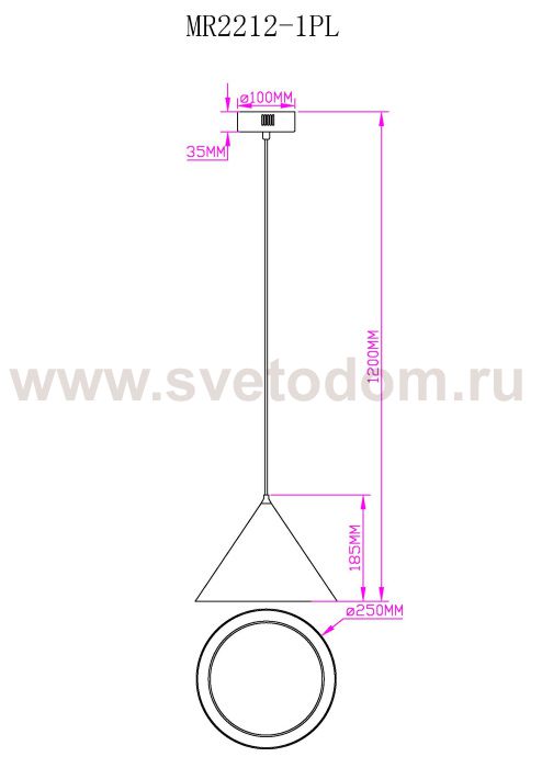 Подвесной светильник Maretta MR2212-1PL