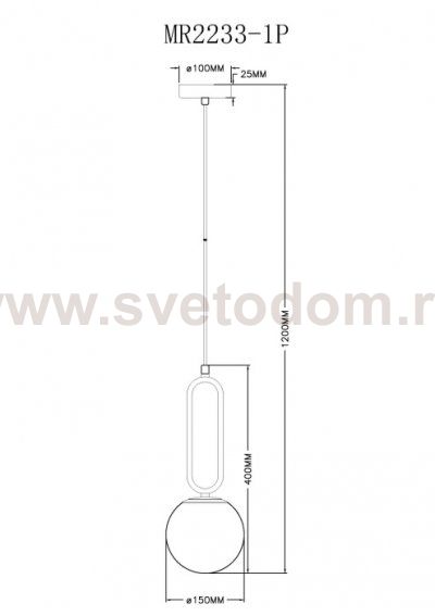Подвесной светильник Pierre MR2233-1P