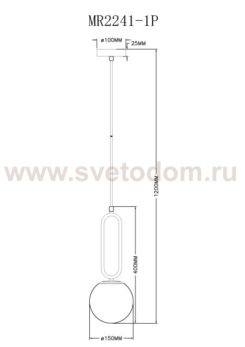 Подвесной светильник Pierre MR2241-1P
