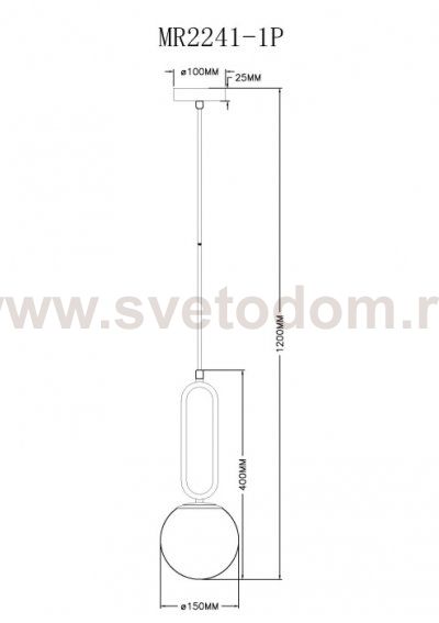 Подвесной светильник Pierre MR2241-1P